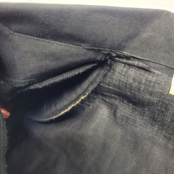 VINTAGE 80s top black embellished beaded king of‎ hearts button up M - Picture 9 of 11